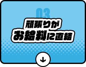 頑張りがお給料に直結！